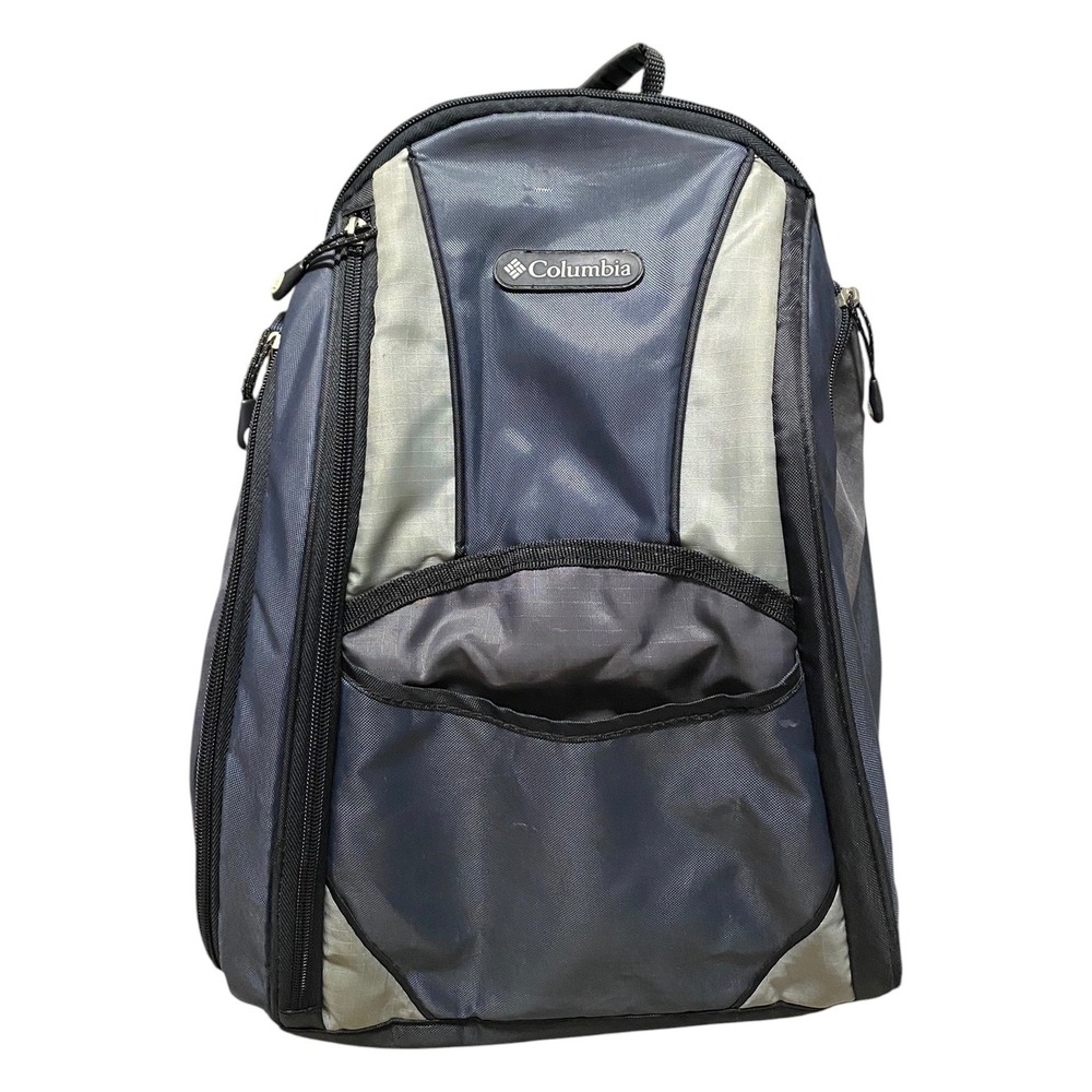 Vintage Columbia Blue Gray Backpack